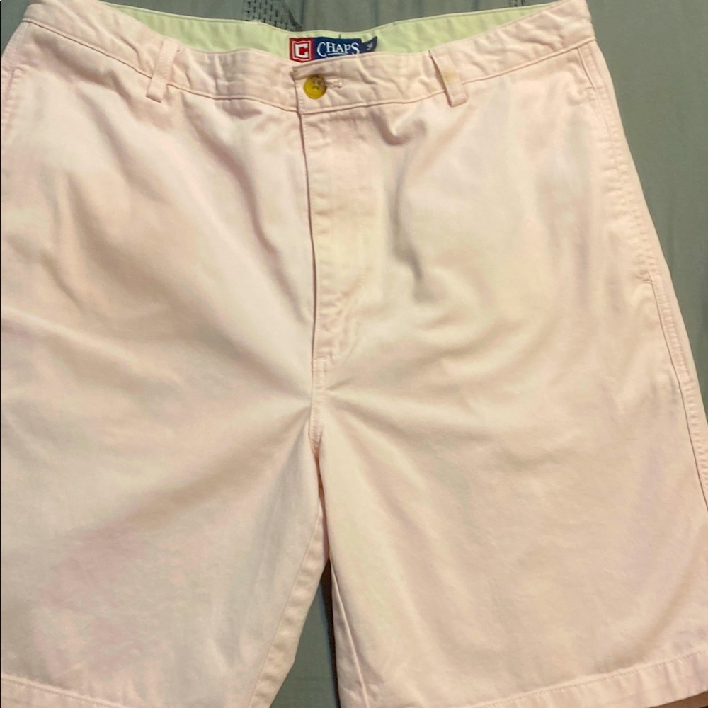 Chaps Pink Flat Front Shorts Casual Style